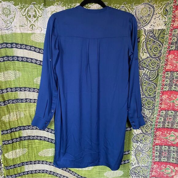 Vince Royal Blue Silk Blend Tunic Top Size 2 - Picture 9 of 15